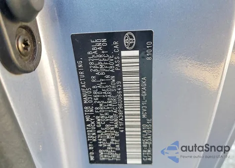 2006 Toyota Camry Solara Sle V6 z USA, uszkodzony, nr VIN 4T1FA38P96U066439